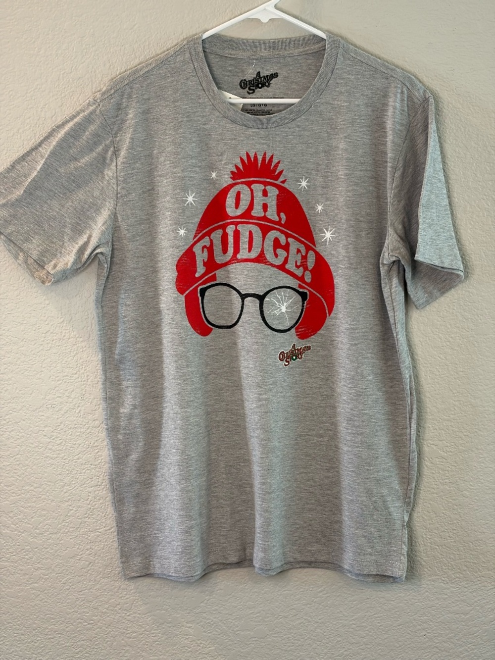 A Christmas Story OH Fudge Gray T-shirt Size L
